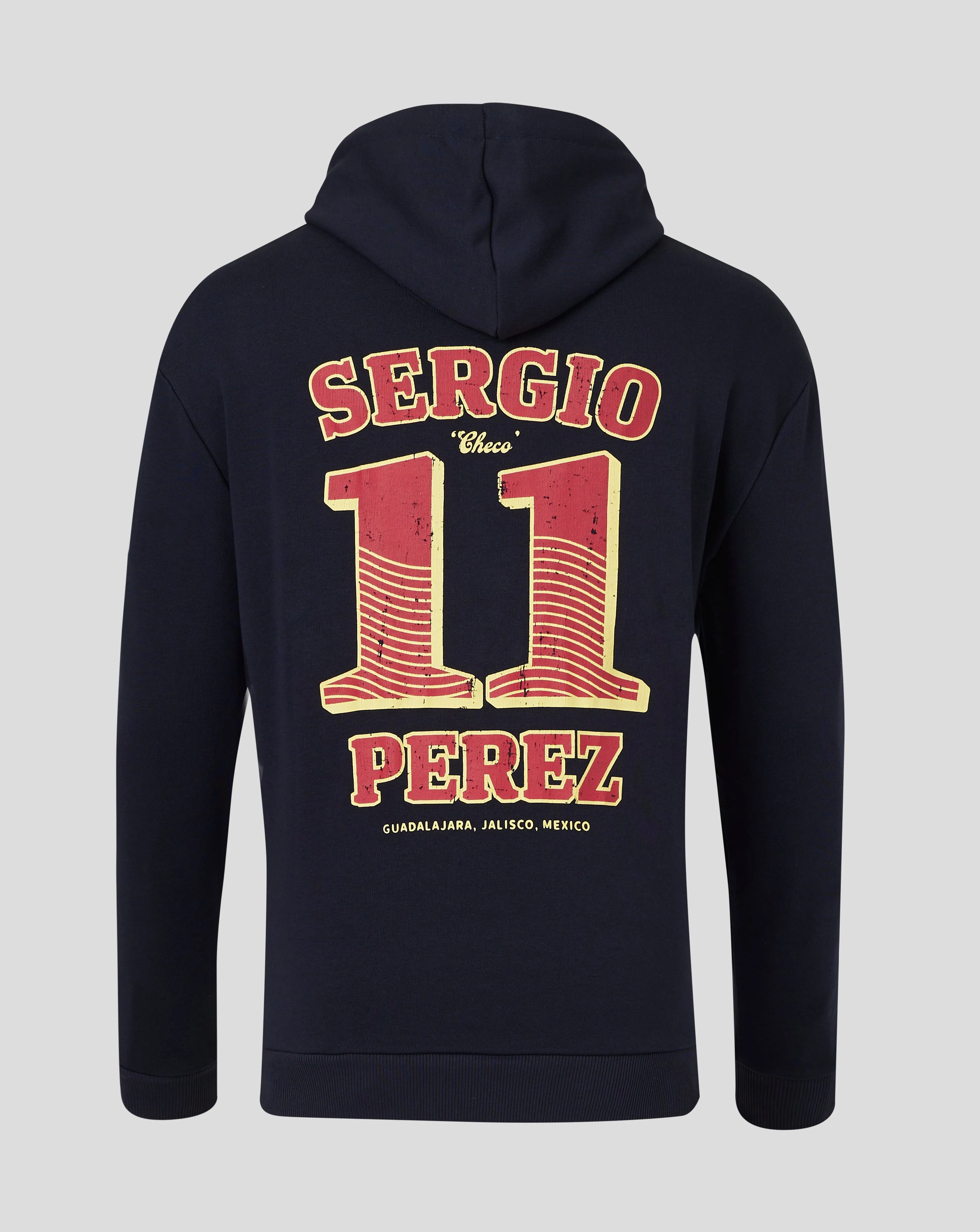 Red Bull Racing F1 Sergio "Checo" Perez Vintage Oversized Hoodie - Off White/Navy