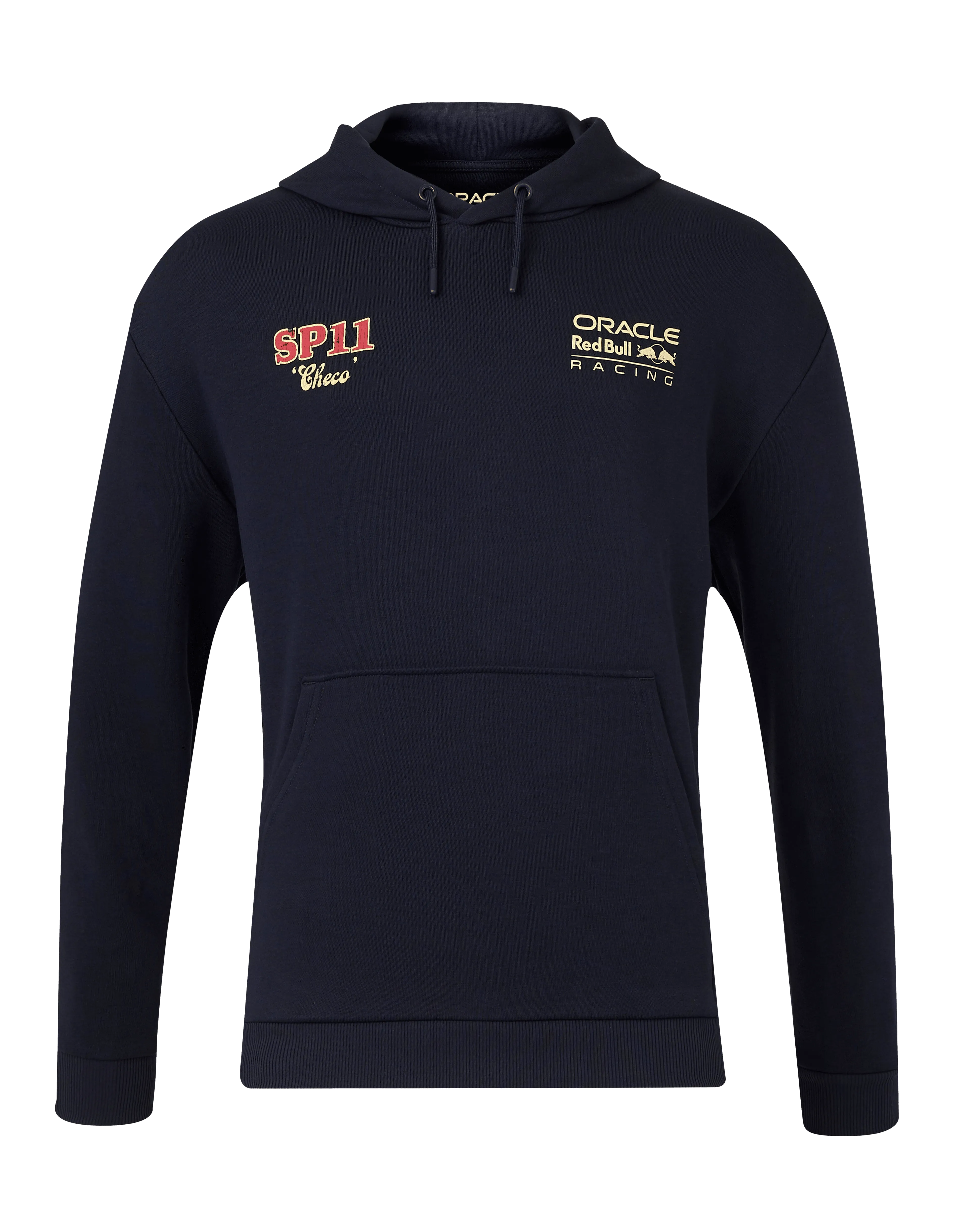 Red Bull Racing F1 Sergio "Checo" Perez Vintage Oversized Hoodie - Off White/Navy