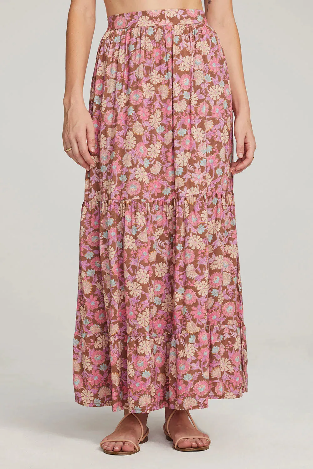 SAL Rex Maxi Skirt Floral Print