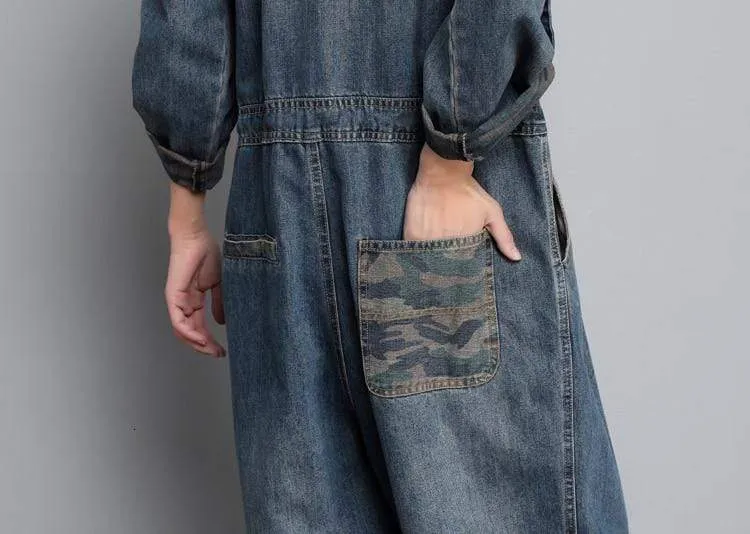 Street-Smart Army Denim Bodysuit