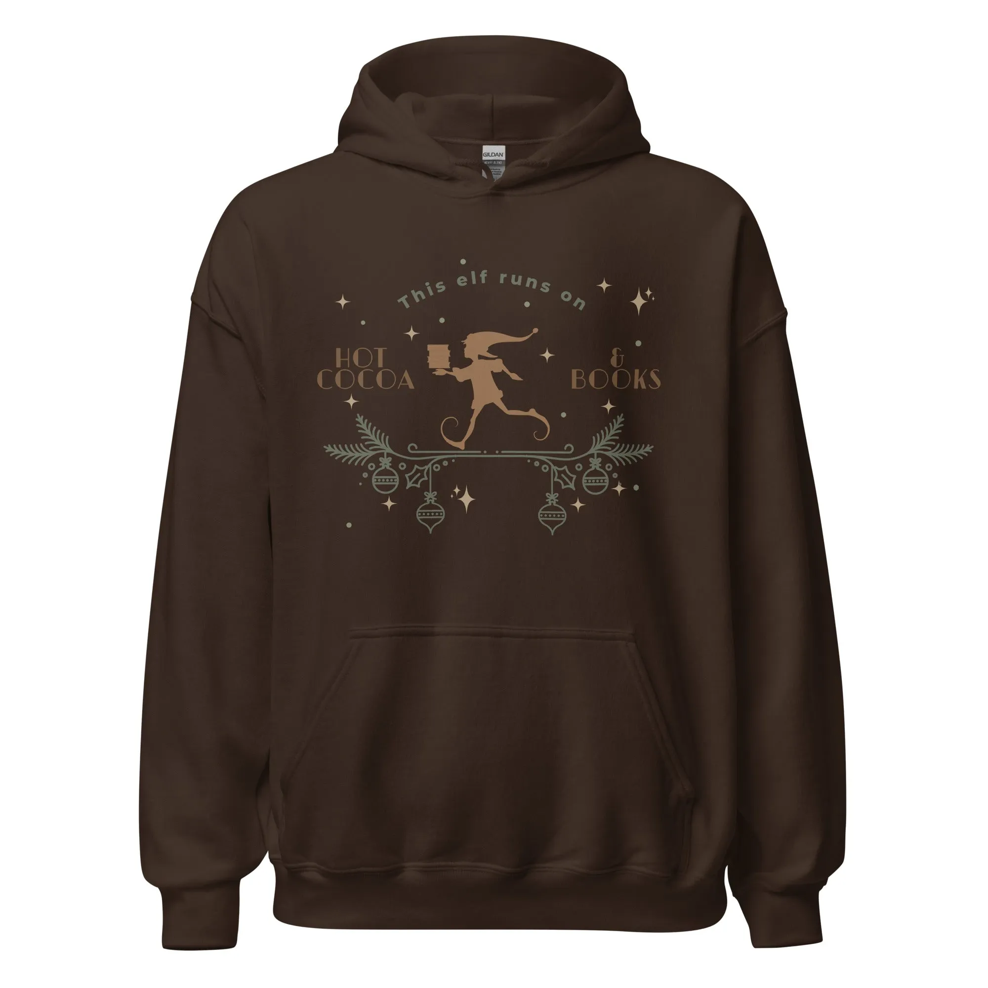 This Elf Runs on Hot Cocoa and Books Hoodie