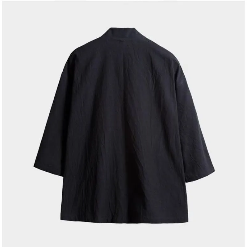 Traditional Japanese Style Men's Haori Kimono Jacket