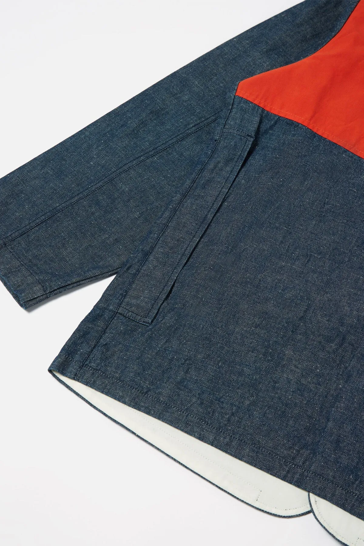 Universal Works - Good Will Jacket In In Indigo Hitachi Selvedge