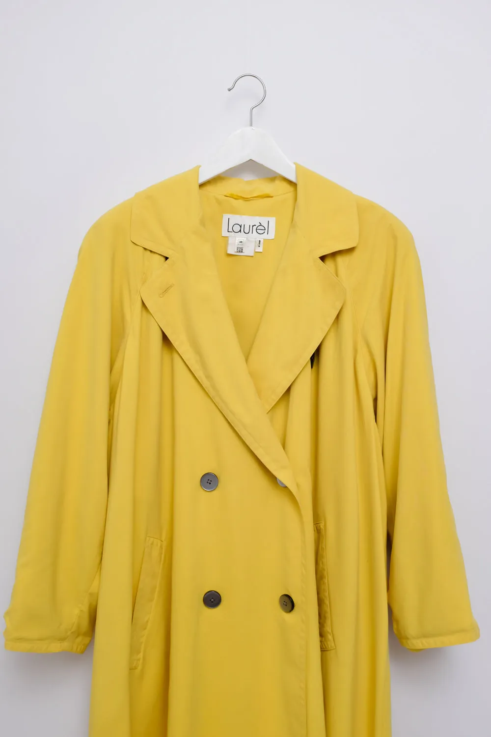 VINTAGE LAUREL SUN YELLOW TRENCH COAT