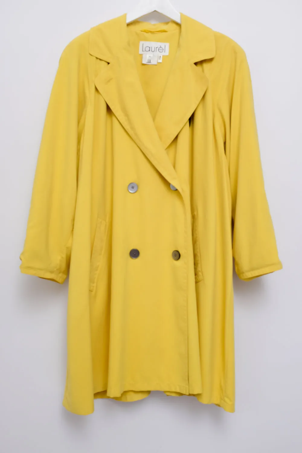 VINTAGE LAUREL SUN YELLOW TRENCH COAT