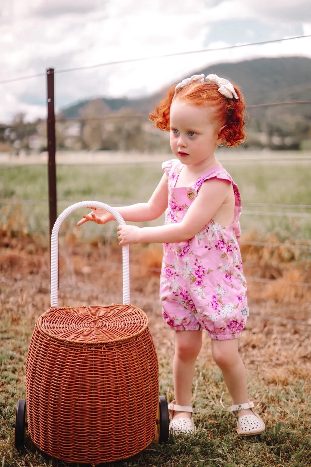 Vintie Summer Overalls - Isla Rose in Pink