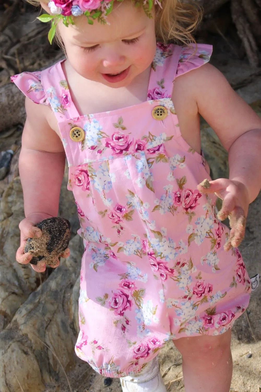 Vintie Summer Overalls - Isla Rose in Pink