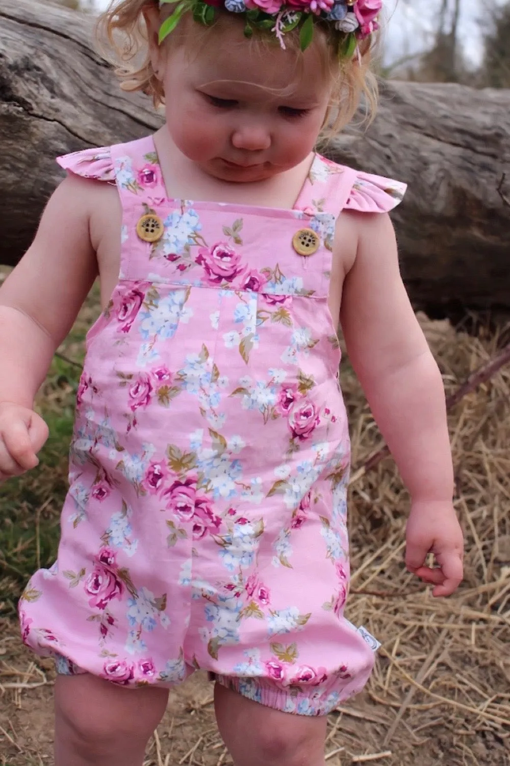 Vintie Summer Overalls - Isla Rose in Pink