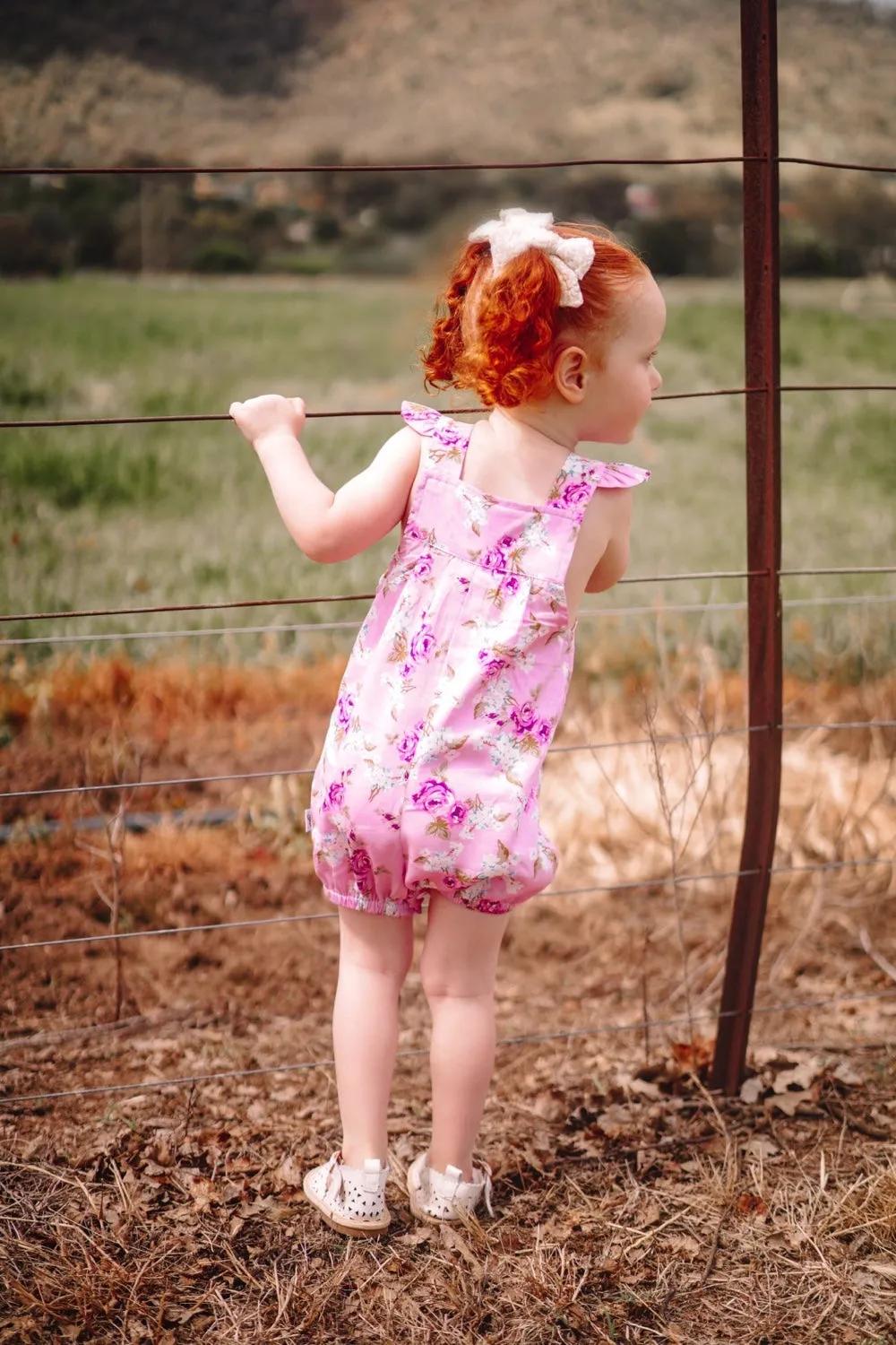 Vintie Summer Overalls - Isla Rose in Pink