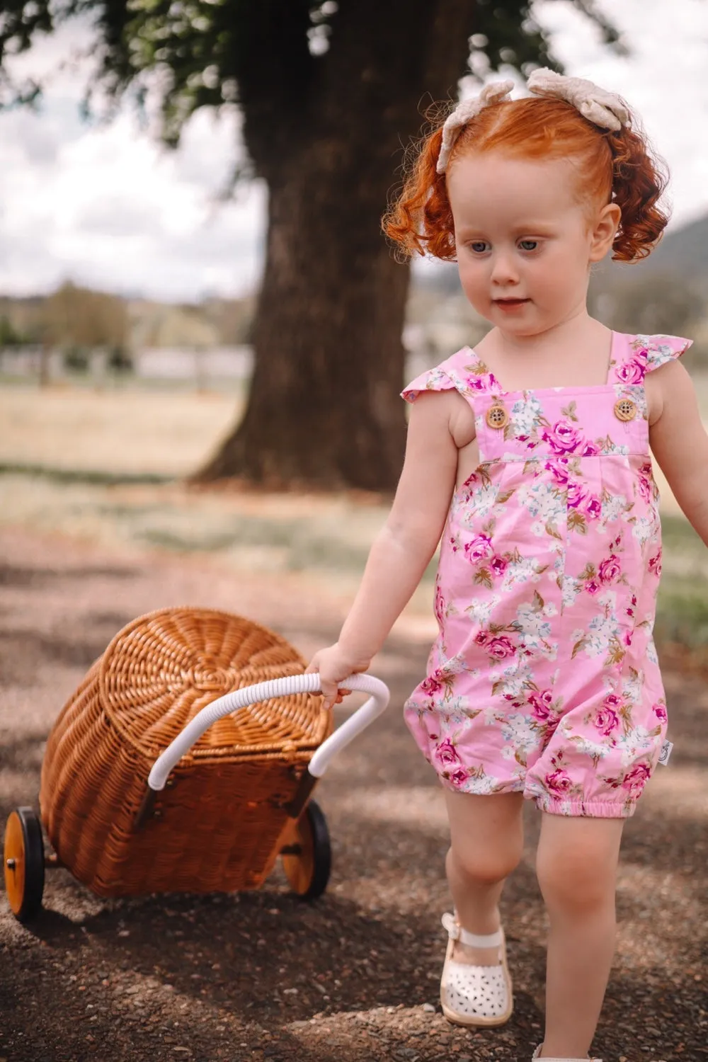 Vintie Summer Overalls - Isla Rose in Pink