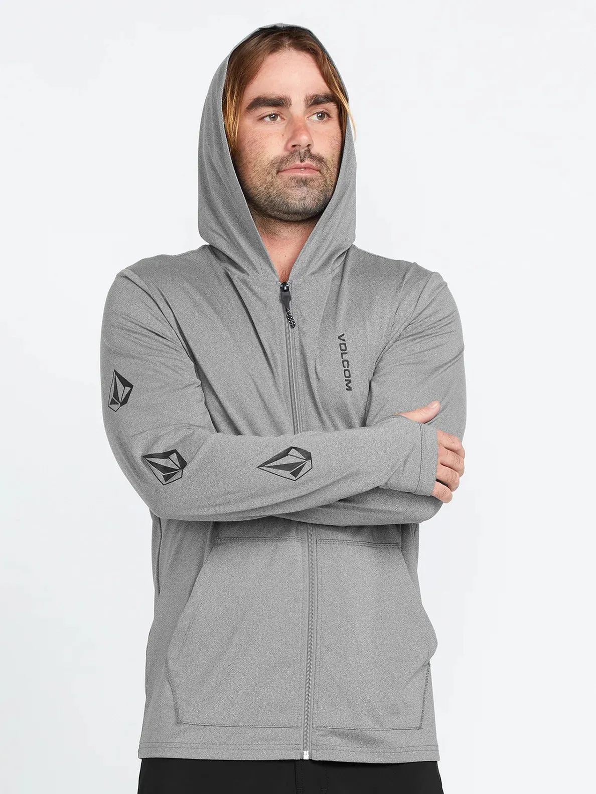 Volcom Iconic Stone Long Sleeve Hooded Shirt