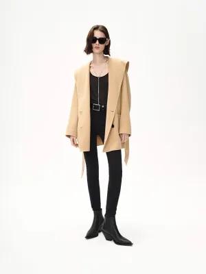 Wide Collar Wool Coat