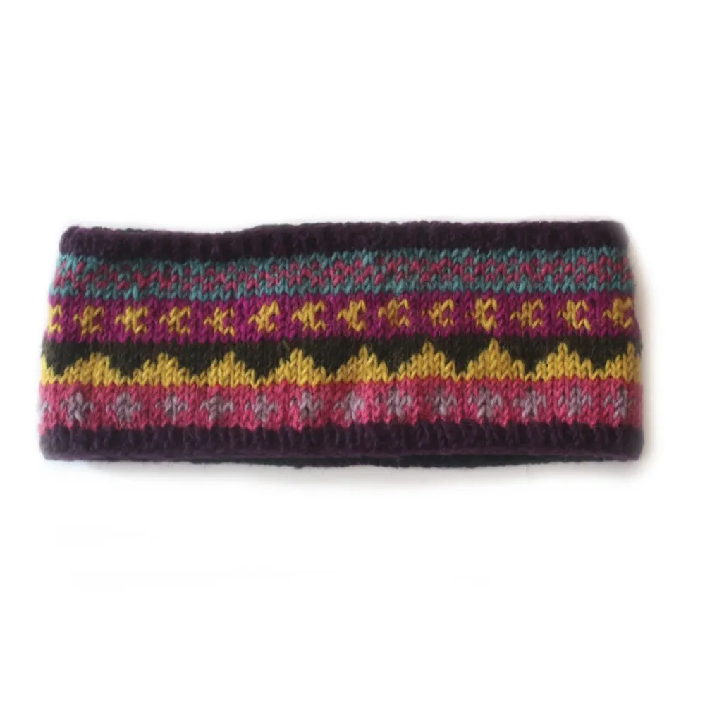 winter stripe wool headbands