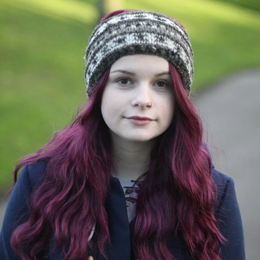 winter stripe wool headbands