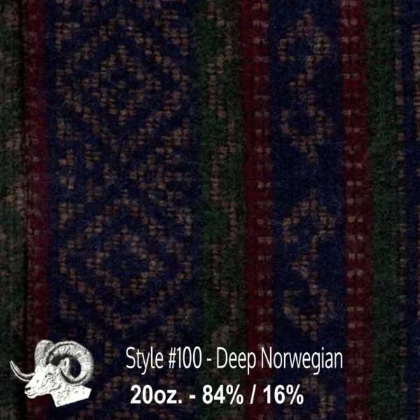 Wool Swatch - 100 - Deep Norwegian