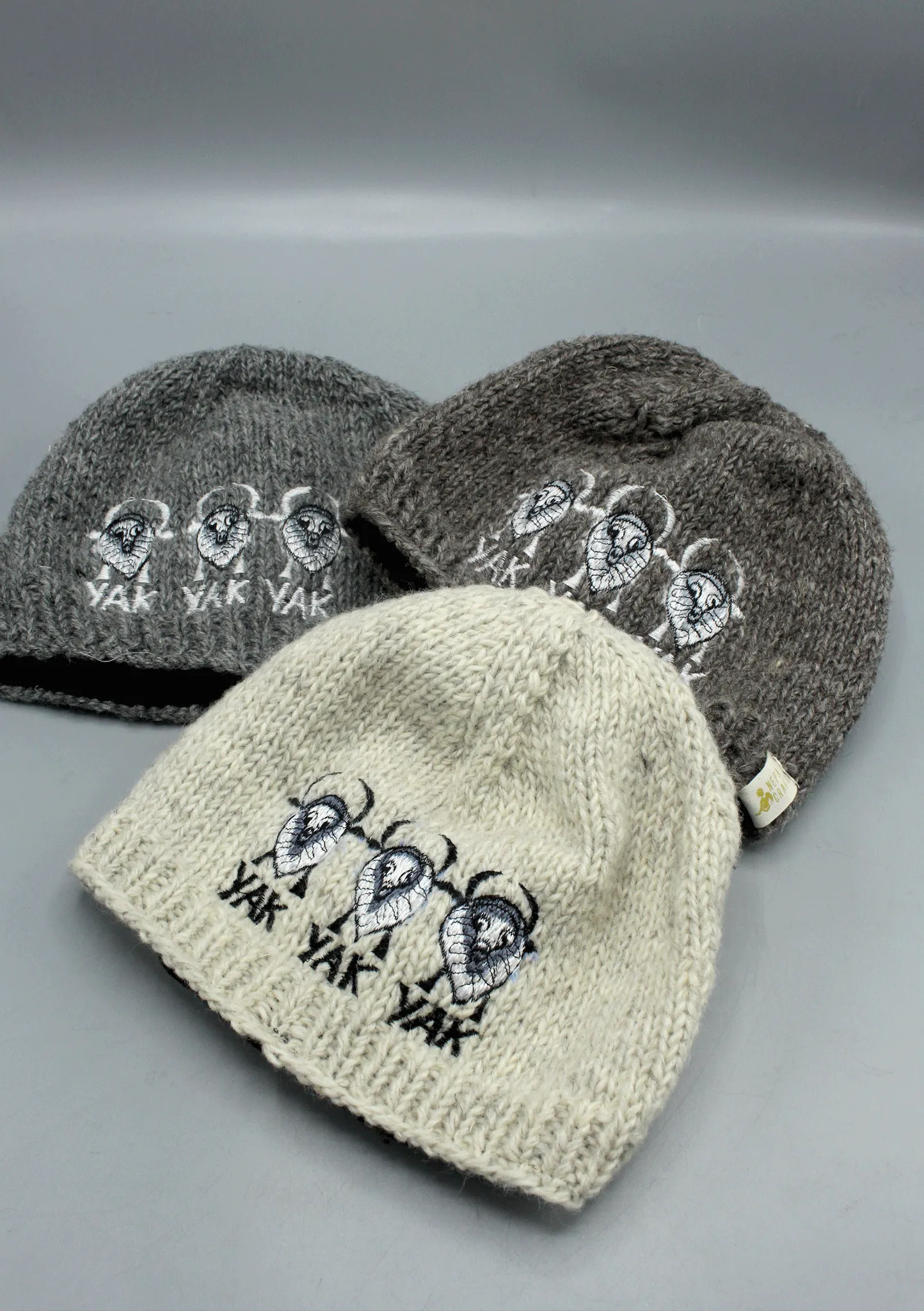 Yak Embroidered Woolen Hand Knitted Beanie