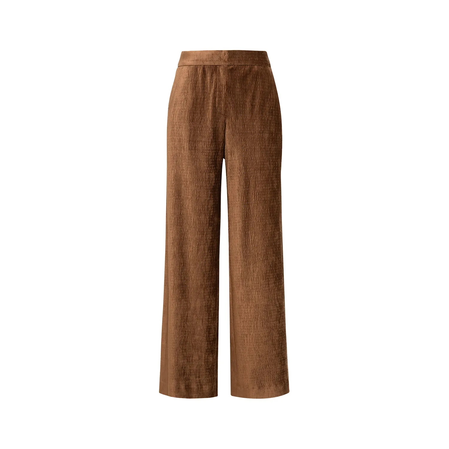 YAYING  Velvet Pleated Straight Pants